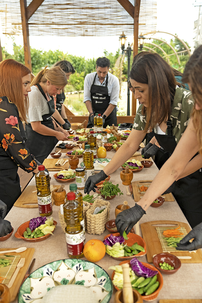 mothers cooking together